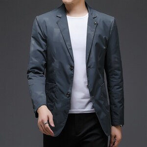 BGW721男式2021初秋薄款西装男西服外套修身商务休闲男P138图片