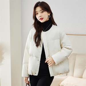 现货羽绒服女连帽新款短款小个子面包服时尚宽松休闲保暖轻暖外套图片