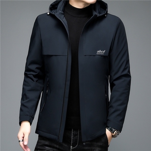 中年男士灰鸭绒羽绒服男冬季休闲爸爸冬装外套上衣ALXB2112-P240图片