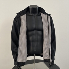 W9174-P78自家图现货春季新款美式树纹肌理感宽松立领外套夹克，男装夹克，星座1608-2