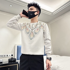 高级感痞帅卫衣外套男圆领印花社会小伙店主风301C-WY38-P58控78，女装短外套，星座301C（原B323）