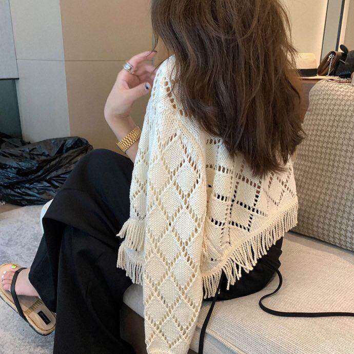 现货！秋款上新镂空流苏小开衫，其它，XTZ style