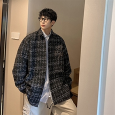 1港风小香风长袖衬衫男大码中性风情侣潮衬衫男CCS8019P45控68，男装衬衫，星座226-2