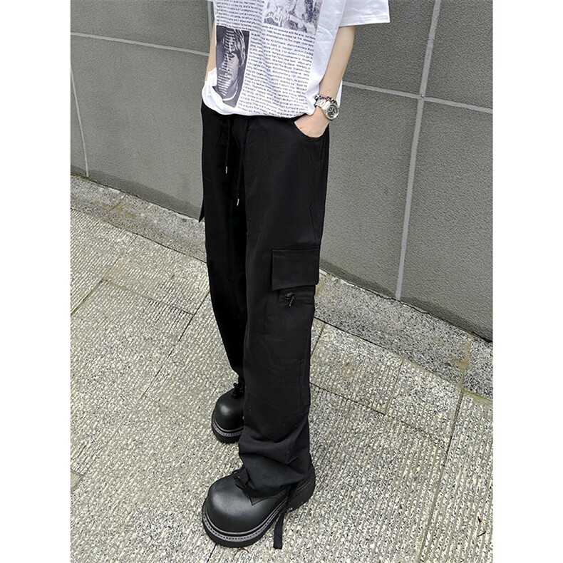 B221美式ins街头hiphop宽松休闲多口袋工装裤子LK23120-P65控88，男装休闲裤，电商B221