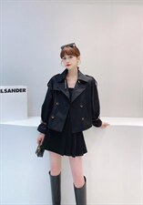 百搭不挑人的小短款风衣来啦搭皮带质感绝绝子！，女装风衣，HEMAIXI 和麥熙