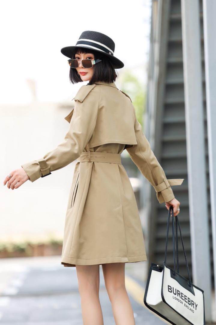 「布之魅」中长款风衣，三色，设计感十足，女装风衣，布之魅