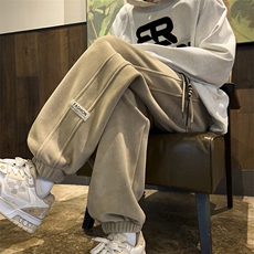 奥粒绒重磅运动卫裤男秋冬季加绒加厚大码束脚裤潮牌宽松休闲长裤，男装休闲裤，星座212A（原A324）