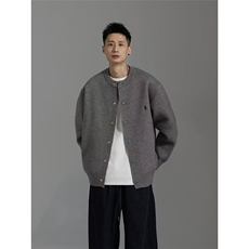 棒球服外套男春秋简约针织开衫夹克男春装上衣潮TN6105-P75，男装夹克，星座1105-3