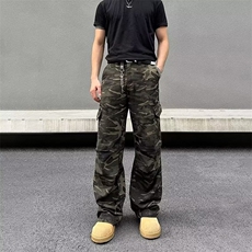 2025秋季迷彩休闲裤男女韩版潮流口袋拉链个性工装长裤NZ066-P50，男装工装外套，星座310B-3