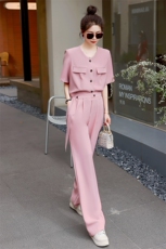 现货2023年新款两件套装女夏季时尚气质高级感休闲职业，女装套装/套裙，仟媚宠