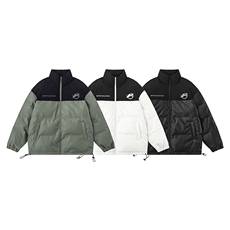 新款平铺冬季字母印花宽松立领休闲棉服A247-MY6401特批95控158，男装棉衣，电商A247-1