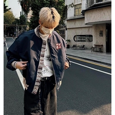 新中式提花夹克男女春季潮牌新款设计感棒球服宽松名族风情侣外套，男装夹克，星座506A