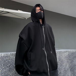 美式高街潮流连帽上衣春秋季设计感小众百搭开衫卫衣男CM40-P48图片
