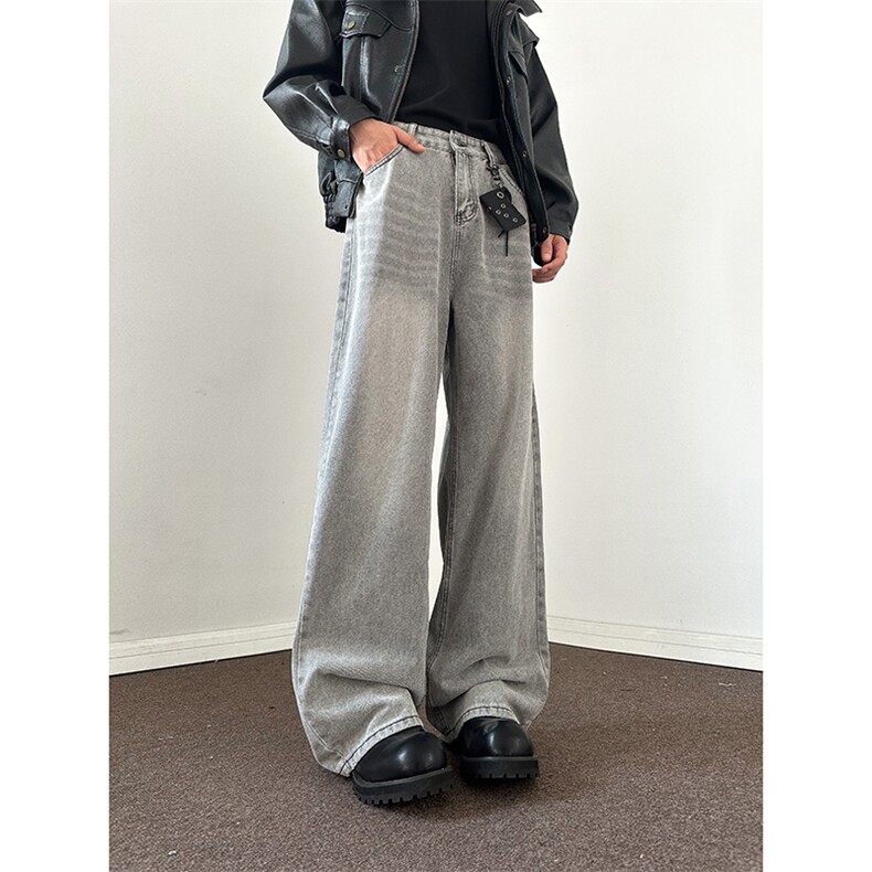 903-AK8011-特P45【S-3XL】潮烟灰复古牛仔裤！2,男装牛仔裤,星座903