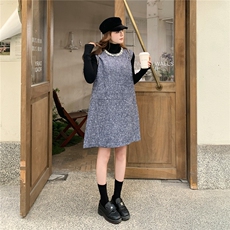 小香风钉钻背心裙+黑色针织打底衫套装W637P195-K288，女装套装/套裙，2C209