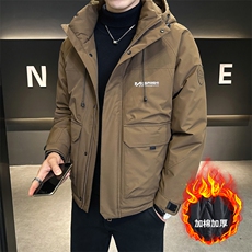 加棉加厚冲锋衣工装连帽夹克男士休闲外套DS-A329-JR2328-P125，男装夹克，电商A329