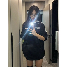 H0852-P35罗纹领袖子有标纯棉休闲短袖t恤男女同款，女装T恤，星座617A-2