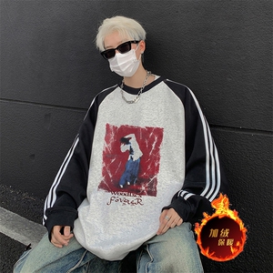 抖音得物供货 提供视频 秋冬重磅美式宽松织带圆领卫衣0733图片