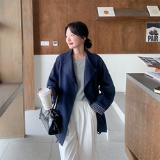 高级小众韩系chic牛仔风衣外套女春秋2025年超火好看气质短款夹克，女装风衣，浙宝276（原081）