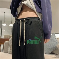 华夫格运动裤男大码抽绳休闲裤卫裤HK78227-P35加绒款P45，男装休闲裤，电商A040