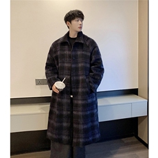 港风长毛马海毛面料小香风大衣加厚羊毛大衣77932DONGP135控198，男装毛呢大衣，星座226-1