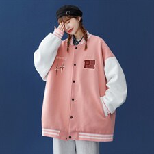 中性风2026秋季新款小天使印花港风宽松棒球服夹克外套G97p65控88，男装夹克，A247A