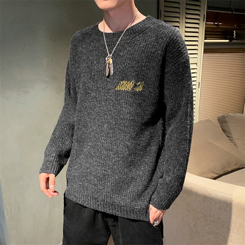圆领针织衫韩版宽松毛衣套头外套秋冬新款DS510T,男装针织衫/毛衣,电商A102