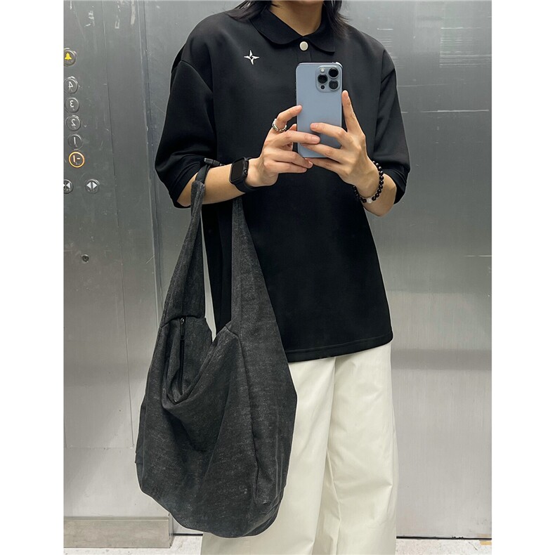 主推2025网眼珠地棉POLO衫夏季刺绣短袖翻领半袖上衣恤衫S420特38,男装Polo衫,电商A233-1