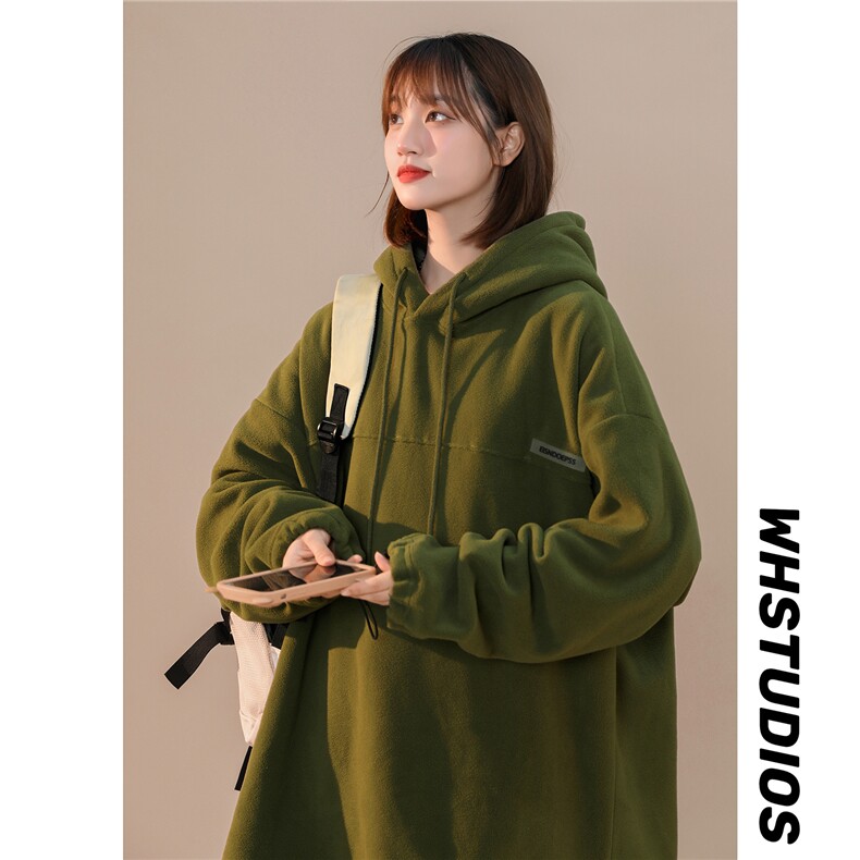 秋冬款温暖摇粒绒卫衣宽松慵懒连帽抽绳女装套头衫Q284-P60，男装卫衣，星座617A-6（原A405-1）