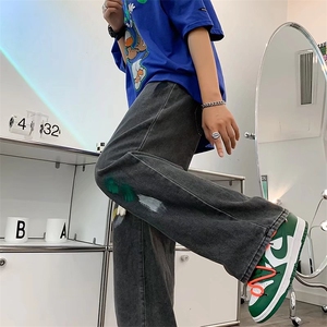 男新款涂鸦大粗绳牛仔裤N216P42图片
