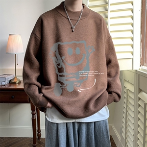 控68半高领毛衣男士大码针织衫男毛线衣男 M18245-P45 加绒款-P65图片
