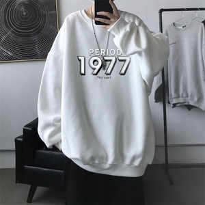 1977情侣印花圆领秋冬卫衣常规P30加绒P40S-5XL支持定制