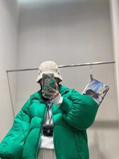 压皱羽绒服，女装羽绒服，Queena PHoebe