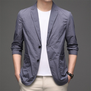 YY-A8833春夏新款男士西服薄款商务休闲男装外套通勤外衣防晒服图片