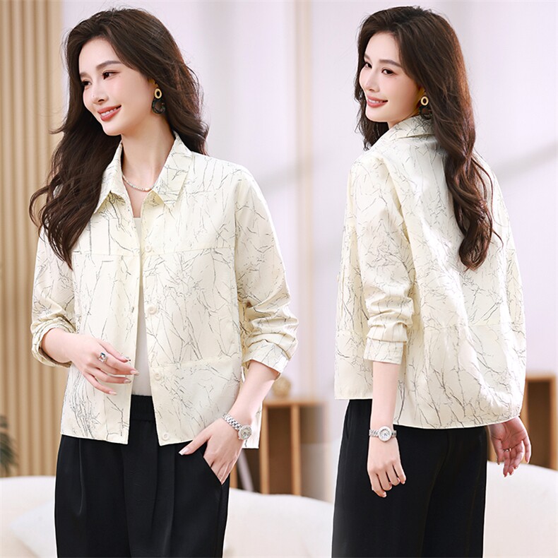 2024新款时尚休闲印花短外套修身显瘦百搭女装上衣，女装短外套，鑫鑫格