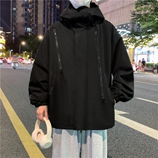 2025秋季新款户外连帽登山冲锋衣夹克高街拉链机能外套JK8008-35，男装夹克，星座1402-1