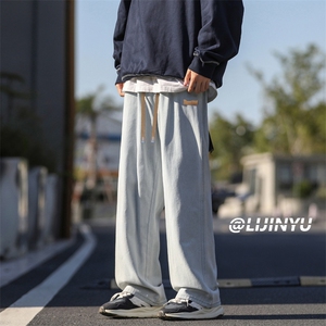 美式直筒阔腿裤牛仔裤男2024新款宽松休闲裤子K825-特批-37图片