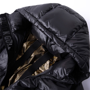 YT5301冬季男士黑金羽绒服外套帽子长款修身灰鸭绒