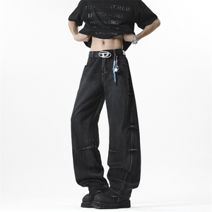 A129-K917P50 美式街头复古水洗牛仔裤现货库存图片