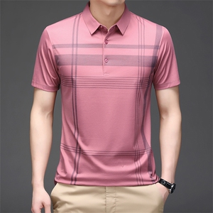 夏季新款男士翻领短袖t恤中年有领男装上衣服休闲POLO衫图片