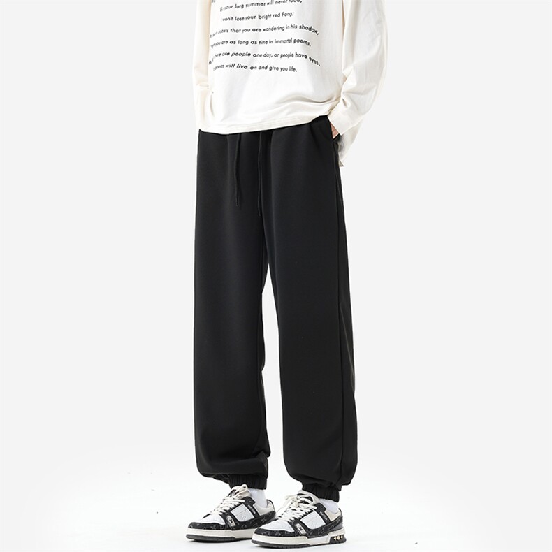 A2316TP20-秋季新款2025美式潮牌休闲裤男宽松束脚抽绳运动长裤子图片