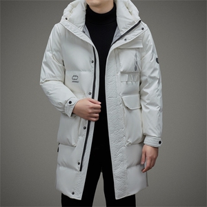 DZ8602钱塘2020-3中青年男士冬季厚款连帽长款百搭羽绒服P395图片