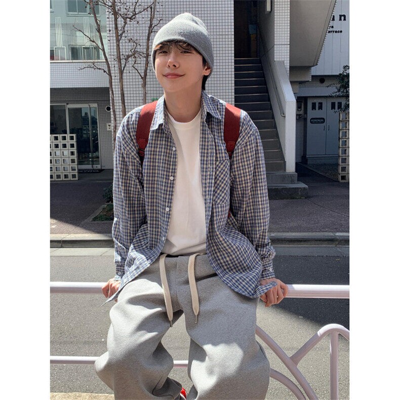 长袖衬衫女士小格子cityboy潮流翻领衬衣春休闲外套女922P45,女装衬衫,星座710
