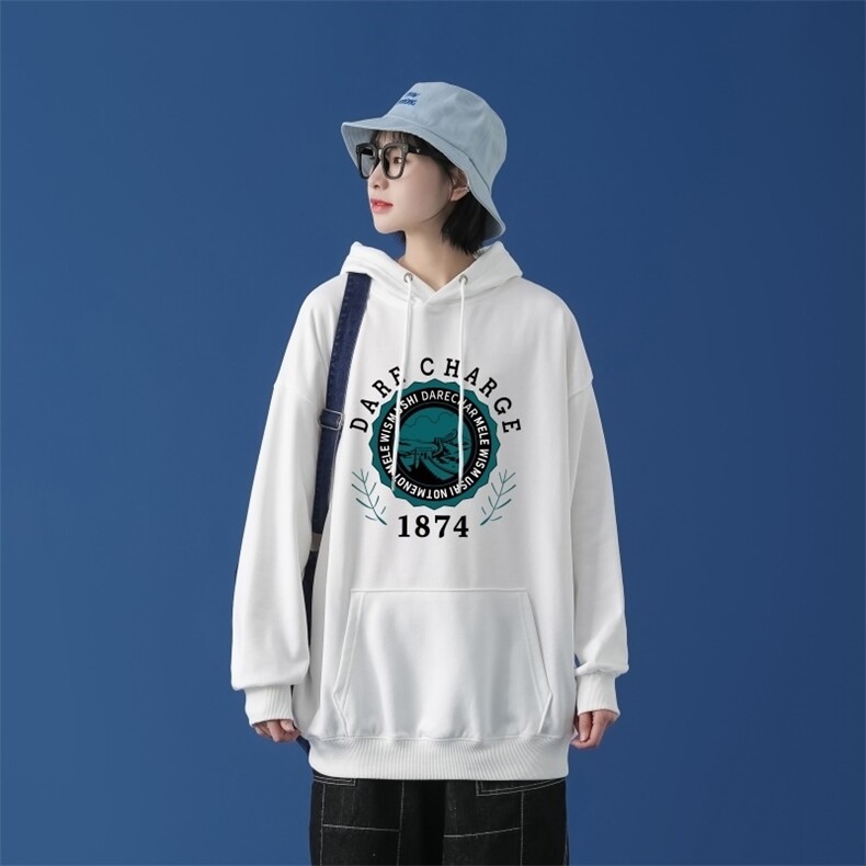 L2479P48中性模特新款卫衣男装宽松港风日系外套连帽衣服宽松卫衣,男装卫衣,星座510A-1
