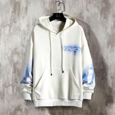7XL-M挂拍2023春季新款连帽卫衣男个性印花长袖上衣加肥加大码潮，男装卫衣，钱塘717(原712)