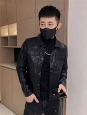 (网络图)秋季机车皮衣男士韩版痞帅百搭修身外套313B-6617皮-P125，男装皮衣，星座313B
