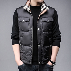 B6901白鸭绒90绒冬季新款立领中青年男士时尚百搭羽绒服马甲，男装羽绒服，钱塘207-3