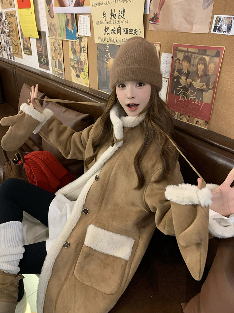 【新款现货】皮毛一体带手套款082-6656P225K328,女装皮草,浙宝192（原082）