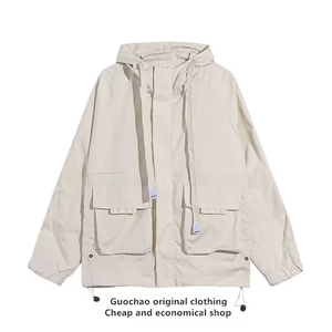 冲锋衣外套男春秋新款潮牌连帽工装夹克男登山防风衣服WT10P67
