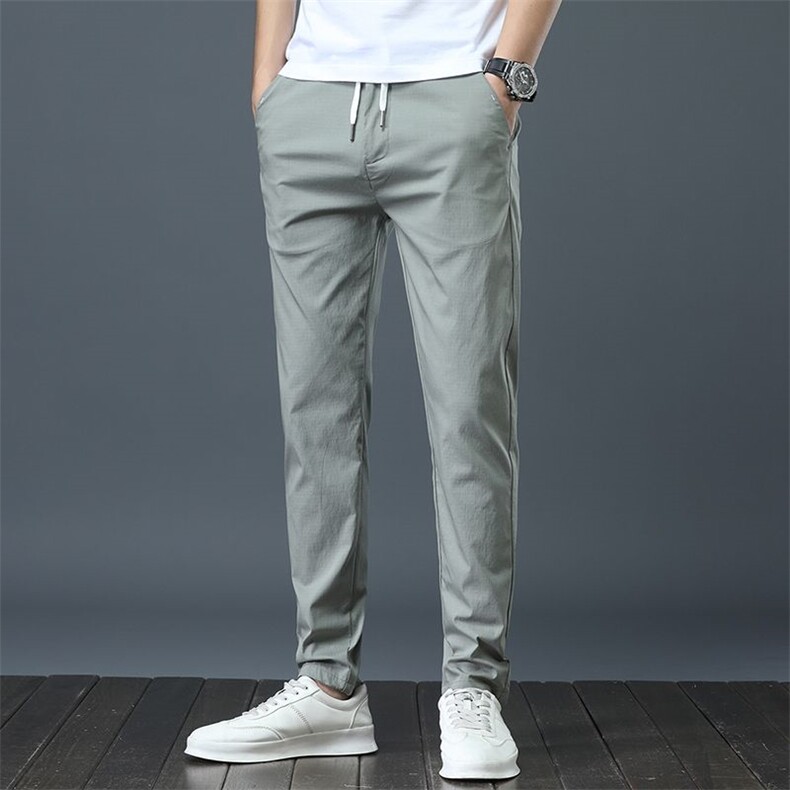 春夏季男士休闲裤松紧腰百搭时尚西裤青年上班休闲裤1915-P35现货，男装西裤，星座224-1